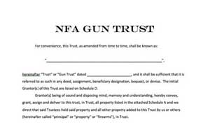 Why upgrade to a gun trust from NFA