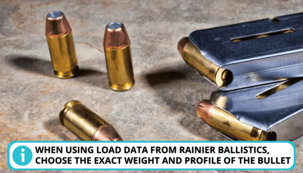 Basic Info on Rainier Ballistics Load Data
